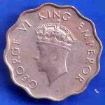 British India 1939 Bombay Mint George VI King 1 Anna Coin ANH3408