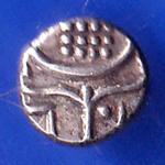 TRAVANCORE STATE RAJARAM VERMA IV SILVER CHUKRAM COIN ANH1935