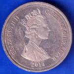 gibralter queen elizabeth ii one crown 2014 rare coin