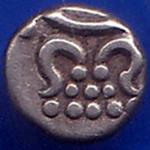 TRAVANCORE STATE RAJARAM VERMA IV SILVER CHUKRAM COIN ANH1457