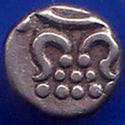 TRAVANCORE STATE RAJARAM VERMA IV SILVER CHUKRAM COIN ANH1457