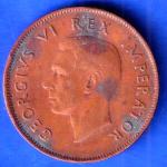 GEORGIVS SEXTVS REX SOUTH AFRICA 1945 SUID AFRIKA 1D RARE COIN ANH3010