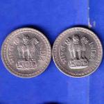 2 Coins Set:-Republic India 1969- 1970 bombay MINT 50 Paisa Coin ANH3307