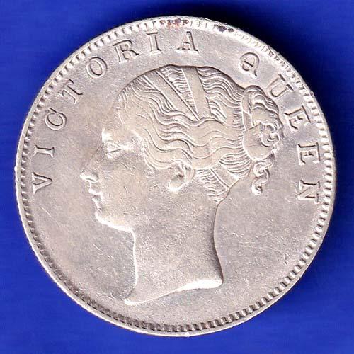 EAST INDIA COMPANY 1840 CONTINIOUS LEGEND VICTORIA QUEEN 1 RUPEE SILVER COIN HSK309