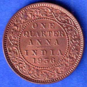 British india 1936 BOMBAY MINT George v one quarter anna copper coin SK966
