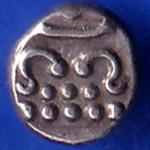 TRAVANCORE STATE RAJARAM VERMA IV SILVER CHUKRAM COIN ANH1363