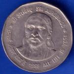 Republic India 1998 All Life Is Yoga SRI Aurobindo 2 Rupee Coin ANH893