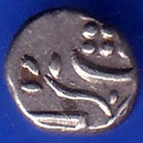 TRAVANCORE STATE RAJARAM VERMA IV SILVER CHUKRAM COIN ANH1363