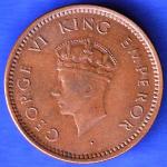 BRITISH INDIA 1939 GORGE VI KING 1/2 PICE BOMBAY MINT RARE COIN ANH3209