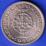 PORTUGUESE INDIA GOA 1 ESCUDO 1959 COIN ANH3258
