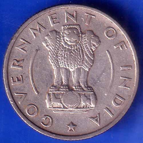Goverment of India 1956 half rupee BOMBAY MINT COIN ANH1761