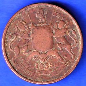 East India Compnay 1835 Half Anna Copper Coin ANH3162