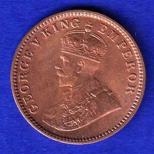 British india 1936 George v one quarter anna copper coin :-SB103