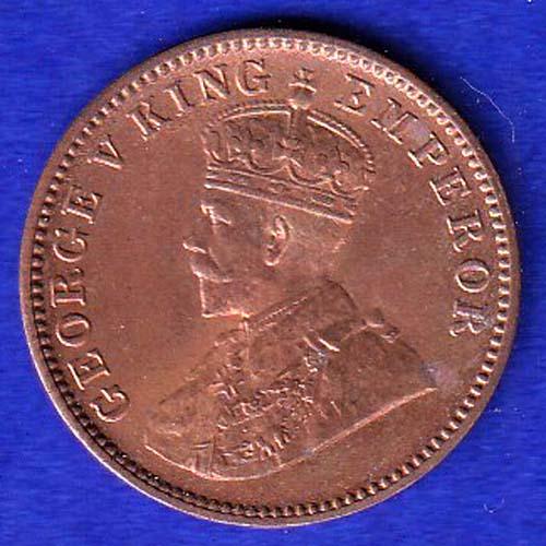 British india 1936 George v one quarter anna copper coin :– SB109