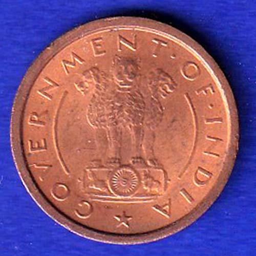 GOVERNMENT OF INDIA 1953 ONE PICE COPPER COIN :-SB112