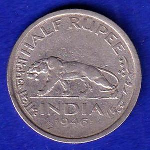 Bacritish India 1946 George Vi King Emperor Quarter Rupee Rare Coin :-SB120