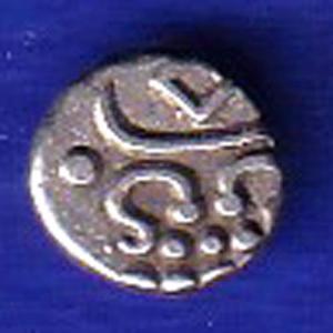 TRAVANCORE STATE RAJARAM VERMA IV SILVER CHUKRAM COIN:- SB121