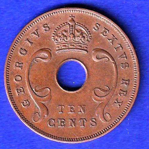 East Africa 10 Cents 1950 COPPER COIN –SB143