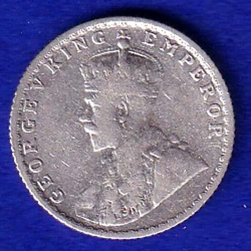 British India  1936 George V 1/4 Rupee Silver coin – SB145