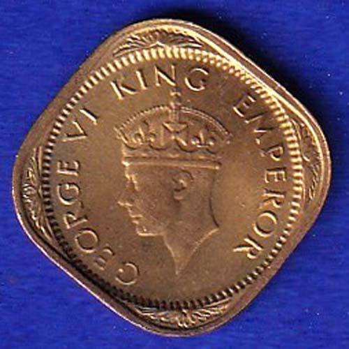 British India 1944 George VI King HALF Anna Coin:-SB149