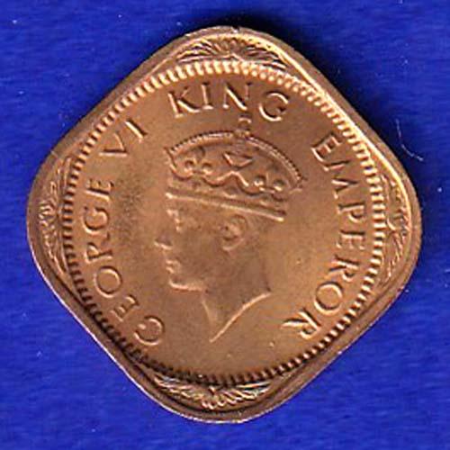 British India 1944 George VI King HALF Anna Coin:-SB150