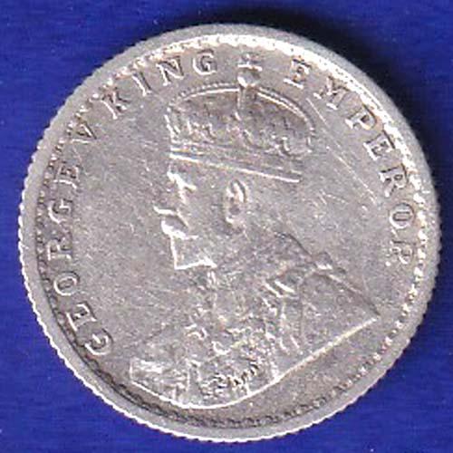 British India  1936 George V 1/4 Rupee Silver coin – SB161