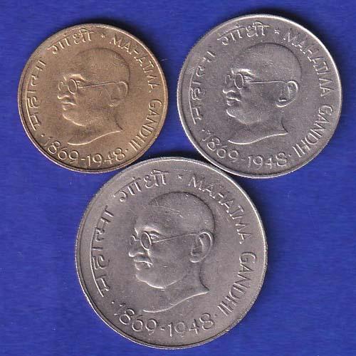 SET OF 3 REPUBLIC INDIA  20 PAISA 50 PAISA AND ONE RUPEE :- SB163