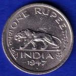 george vi king emperor 1947 one rupee BOMBAY MINT coin – SB171