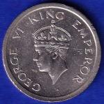 george vi king emperor 1947 one rupee BOMBAY MINT coin – SB171