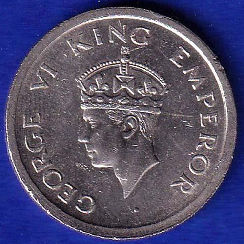 george vi king emperor 1947 one rupee BOMBAY MINT coin – SB171