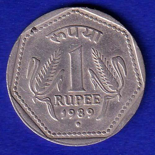 Republic India 1989 One Rupee NOIDA MINT Coin :-SB197
