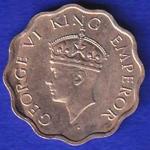 BRITISH INDIA 1941 GEORGE VI 1 ANNA RARE COIN :- SB 21