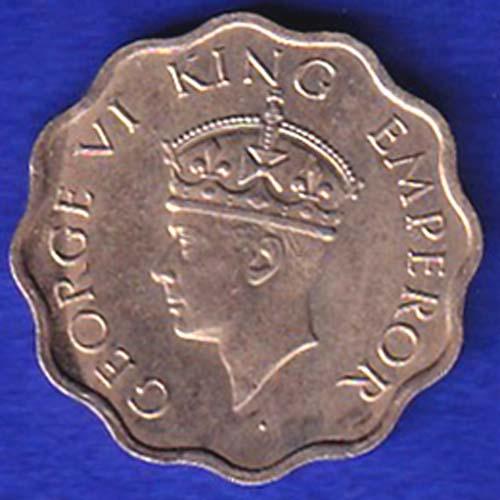 BRITISH INDIA 1941 GEORGE VI 1 ANNA RARE COIN :- SB 21