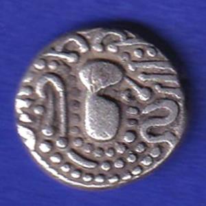 ANCIENT INDIA GADHAYA DYNASTY KING PORTRAIT COIN :SB23