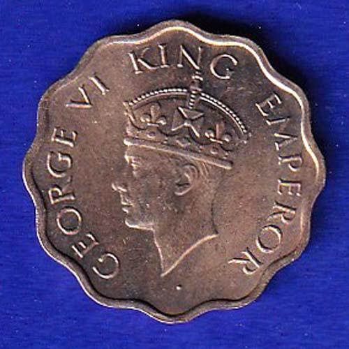 british india 1941 one anna george vi coin-SB35