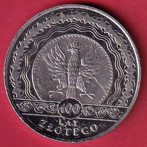 world coin: 100 LAT ZLOTEGO :-SB6