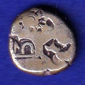 ANCIENT INDIA MAURYAN PERIOD ANIMAL STANDING MAGADH DYNASTY SILVER PUNCHMARK- SB90