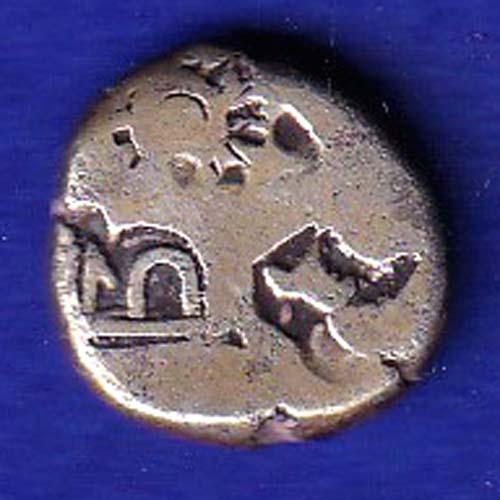 ANCIENT INDIA MAURYAN PERIOD ANIMAL STANDING MAGADH DYNASTY SILVER PUNCHMARK- SB90