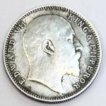 1906 1Re British India silver coin