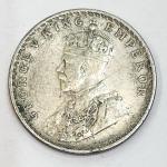 1 Re Britsh India 1913 Kolkata silver coin