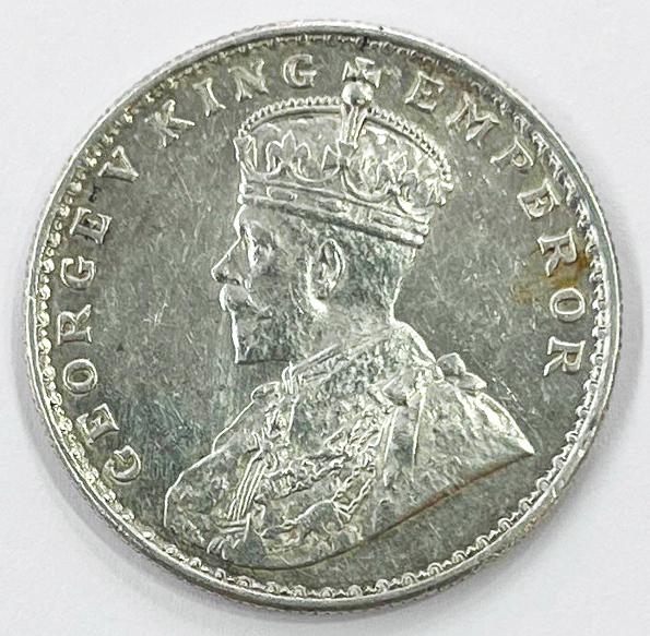 1 Re British India 1919 Mumbai silver coin