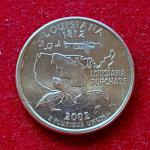 United States (USA) 1/4 Dollar “Washington Quarter Louisiana 2002 Coin