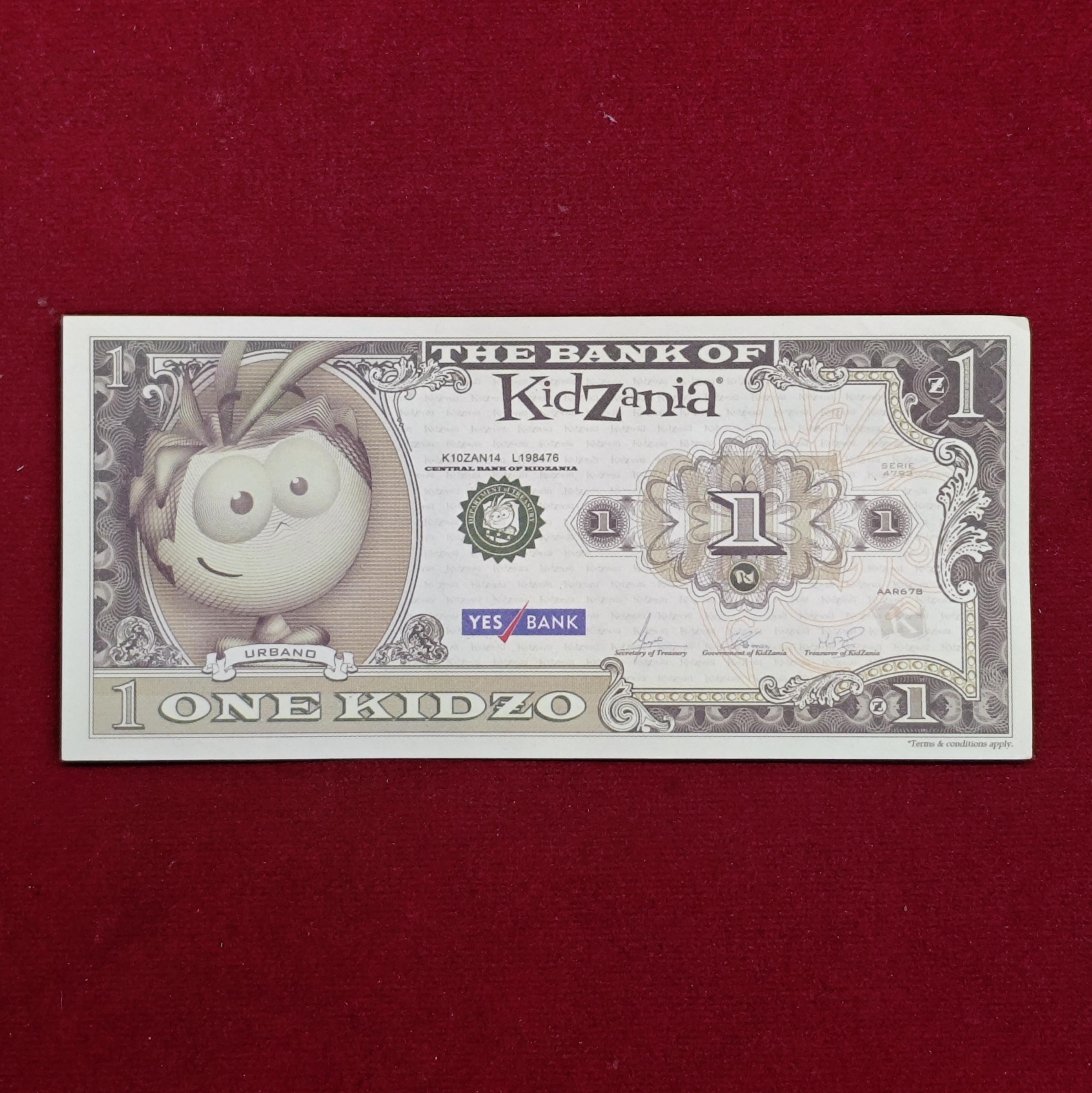 1 KidZo KidZania Play Currency Note – Collectible Fantasy Money