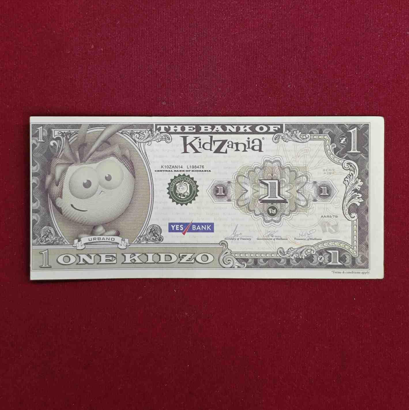1 KidZo KidZania Play Currency Note – Collectible Fantasy Money