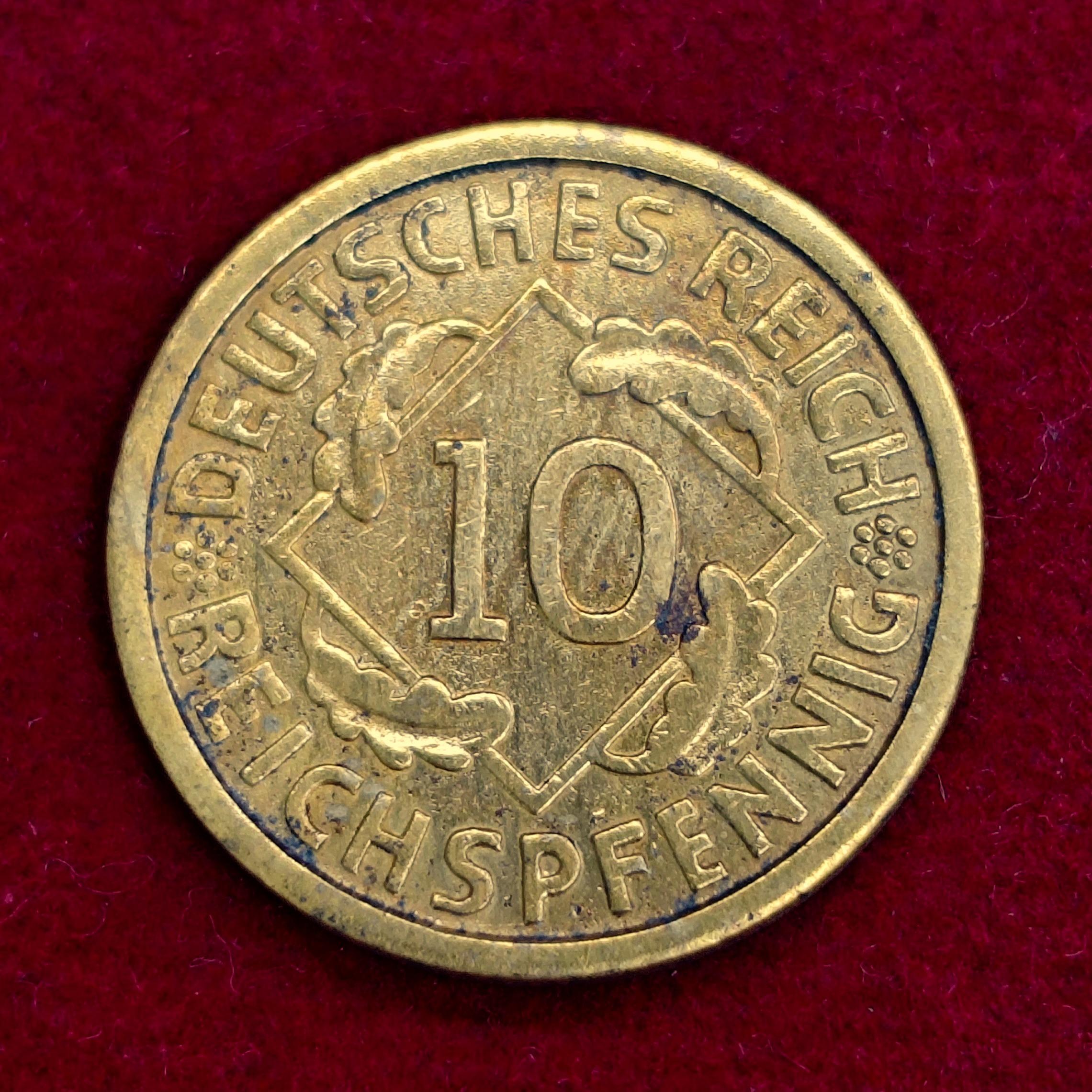 10 Reichspfennig Germany 1924 Coin