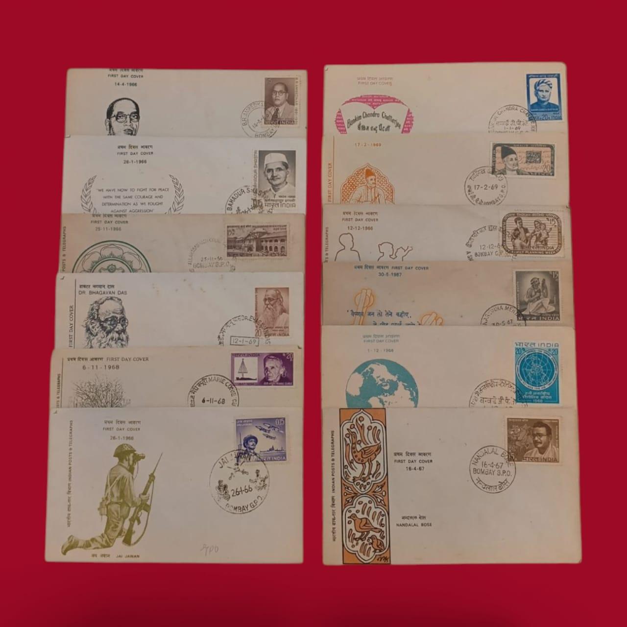 12 Different Set of First Day Covers (Different Personalities and Theme)