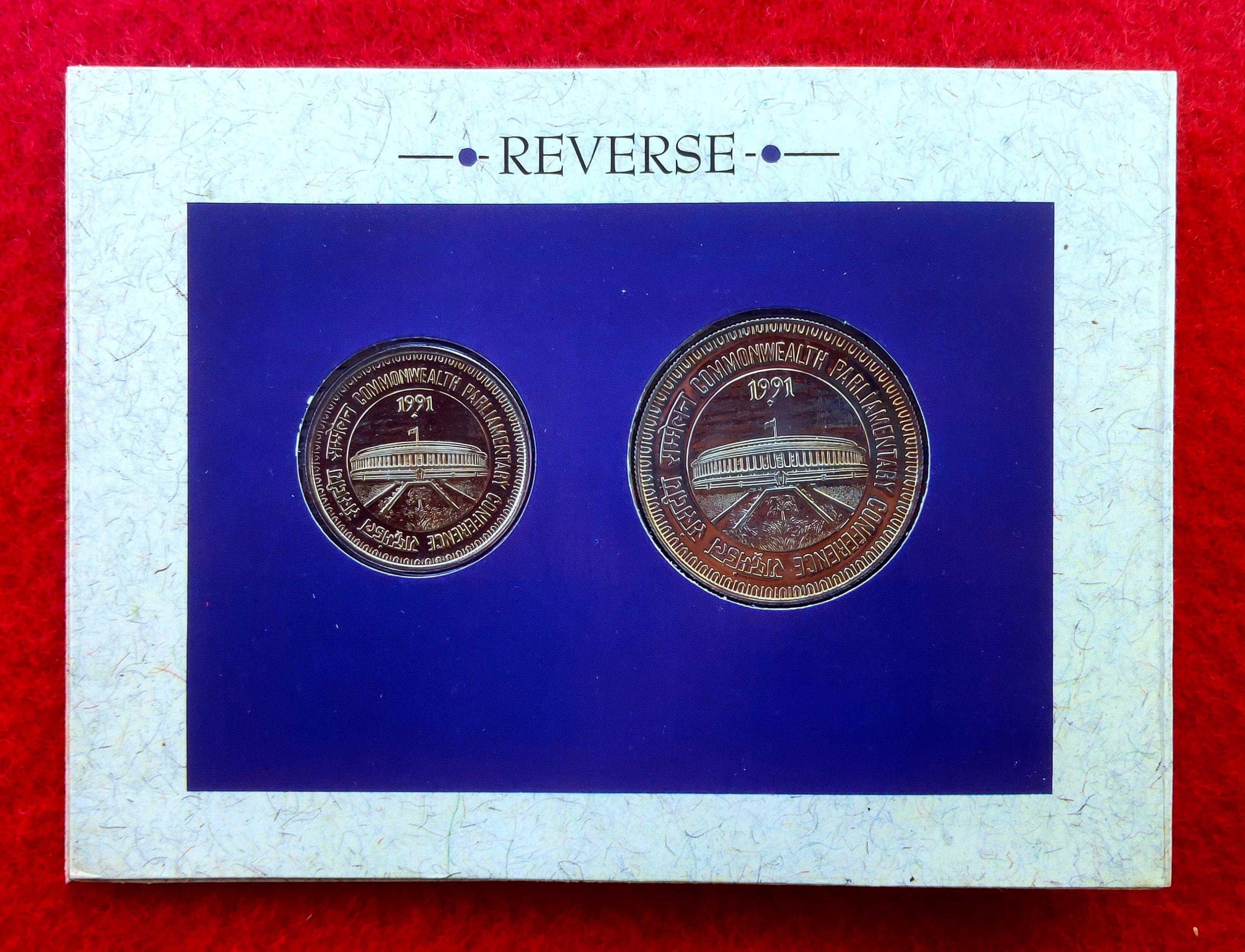 1991 – 37th Commonwealth Parliamentary Conference UNC 2 Coins Set (Rs.10, Rs.5)