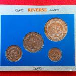 1993 - Quit India Movement Commemorative UNC 4 Coins Set (1 Re, 10 Rs, 50 Rs, 100 Rs)
