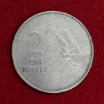 2 Rupees 10'o'Clock Die Rotated Error 2010 Coin (Calcutta Mint)