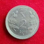 2 Rupees 2011 Off Center Error Coin (Mumbai Mint)